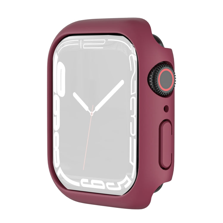 Shockproof TPU Protective Case For Apple Watch Series 8 / 7 45mm(Dark Red)