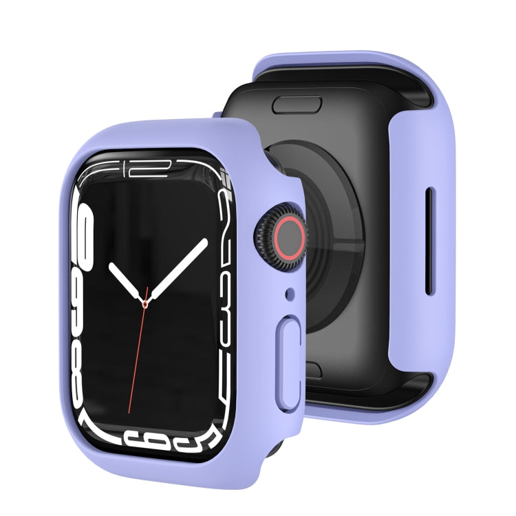 Shockproof TPU Protective Case For Apple Watch Series 8 / 7 45mm(Pink Purple)