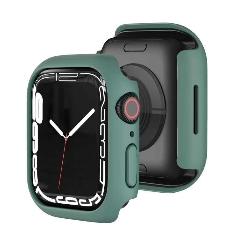 Shockproof TPU Protective Case For Apple Watch Series 8 / 7 45mm(Lake Green)