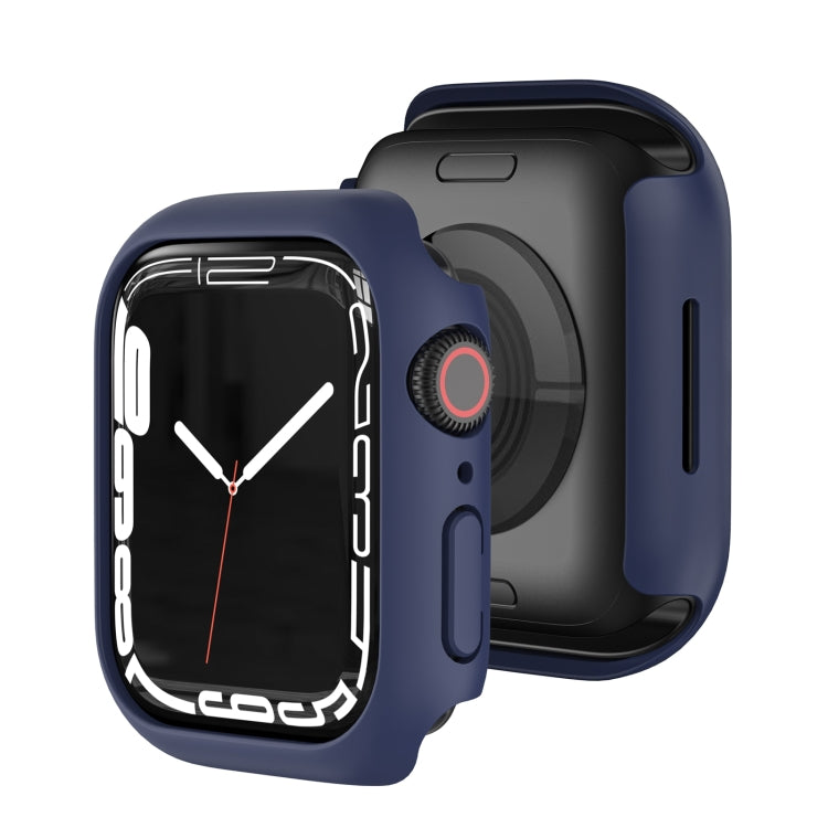 Shockproof TPU Protective Case For Apple Watch Series 8 / 7 45mm(Dark Blue)