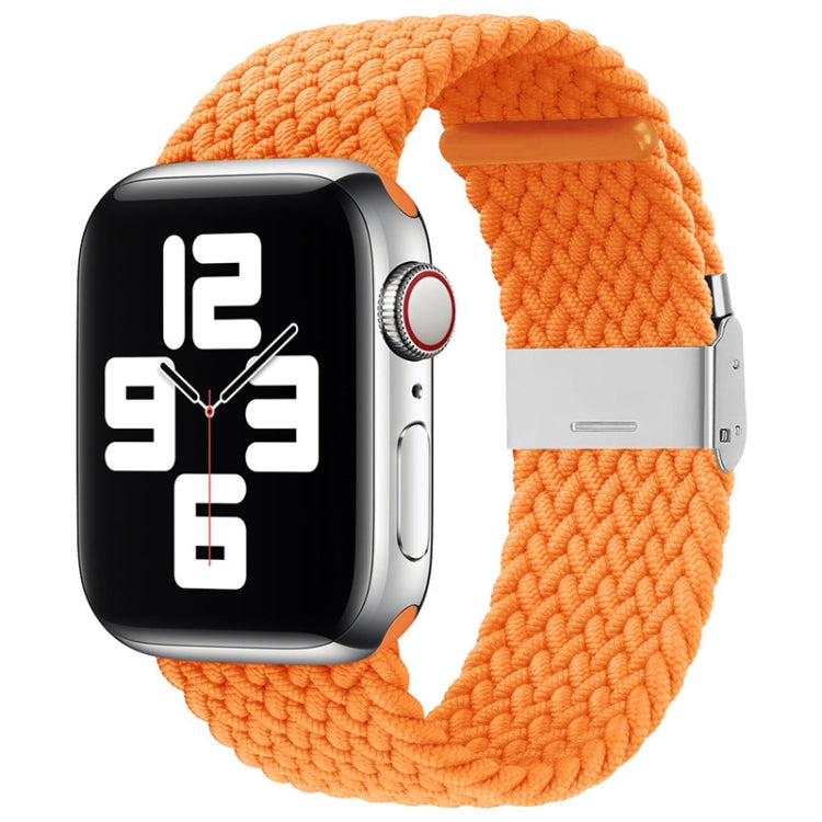 Nylon Braid One Buckle Watch Band For Apple Watch Series 8&7 41mm / SE 2&6&SE&5&4 40mm / 3&2&1 38mm(Orange)