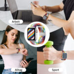 Nylon Braid One Buckle Watch Band For Apple Watch Series 8&7 41mm / SE 2&6&SE&5&4 40mm / 3&2&1 38mm(W Black Green)