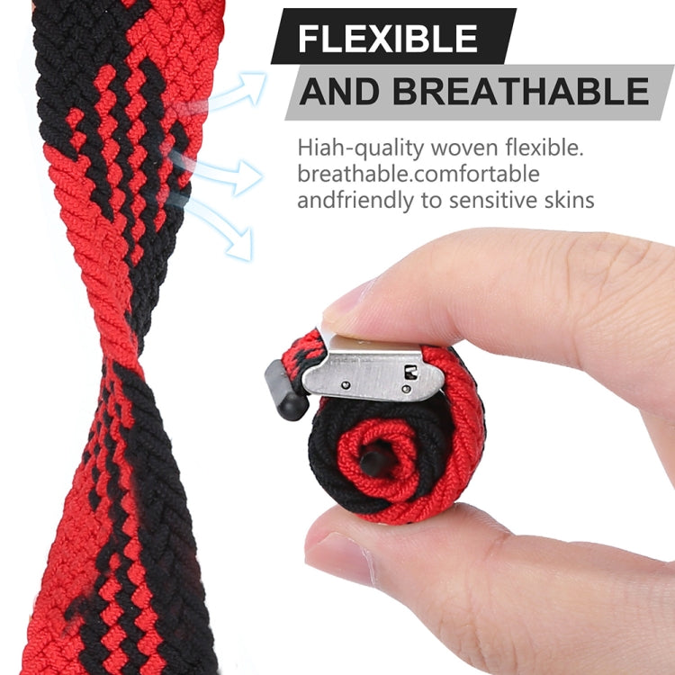 Nylon Braid One Buckle Watch Band For Apple Watch Series 8&7 41mm / SE 2&6&SE&5&4 40mm / 3&2&1 38mm(Bright Orange)