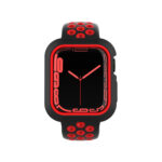 Shockproof PC Protective Case For Apple Watch Series 8 / 7 45mm / 6&SE&5&4 44mm / 3&2&1 42mm(Black + Red)