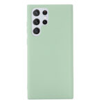 For Samsung Galaxy S22 Ultra 5G Pure Color Liquid Silicone Shockproof Full Coverage Phone Case(Green)