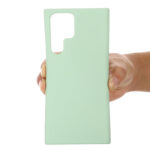 For Samsung Galaxy S22 Ultra 5G Pure Color Liquid Silicone Shockproof Full Coverage Phone Case(Green)