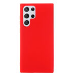 For Samsung Galaxy S22 Ultra 5G Pure Color Liquid Silicone Shockproof Full Coverage Phone Case(Red)