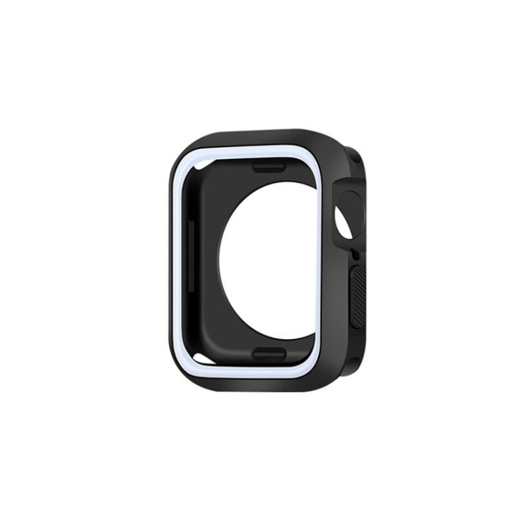 Two-color Shockproof Protective Case For Apple Watch Series 8 / 7 41mm(Black + White)