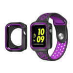 Two-color Shockproof Protective Case For Apple Watch Series 8 / 7 41mm(Purple)