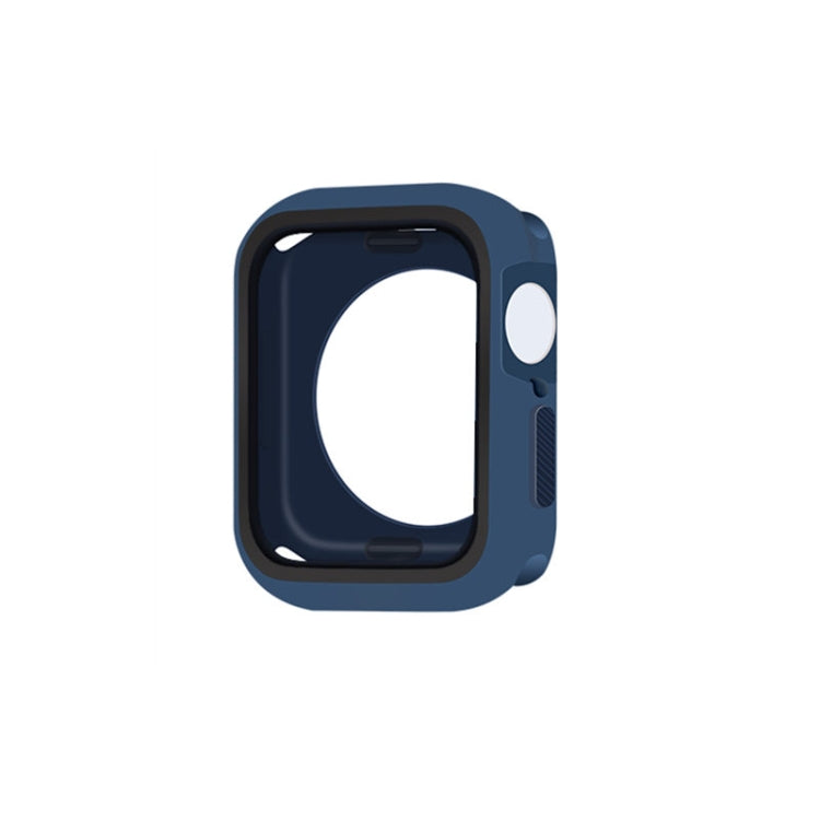 Two-color Shockproof Protective Case For Apple Watch Series 8 / 7 45mm(Navy Blue)