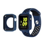 Two-color Shockproof Protective Case For Apple Watch Series 8 / 7 45mm(Navy Blue)