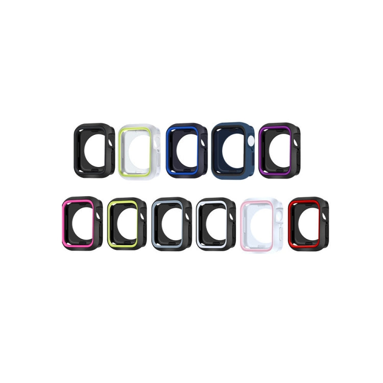 Two-color Shockproof Protective Case For Apple Watch Series 8 / 7 45mm(Black + White)