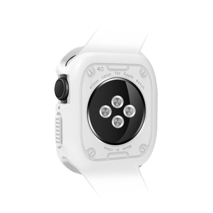 Silicone Shockproof Watch Protective Case For Apple Watch Series 8 / 7 41mm(White)