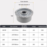 12W Landscape Ring LED Aluminum Alloy Underwater Fountain Light(Warm Light)