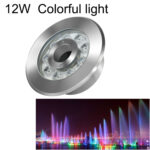 12W Landscape Colorful Color Changing Ring LED Stainless Steel Underwater Fountain Light(Colorful)