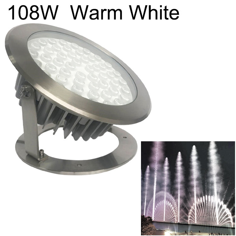 108W Square Park Landscape LED Underwater Light Pool Light(Warm White Light)