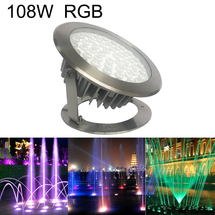 108W Square Park Landscape LED Underwater Light Pool Light(RGB)