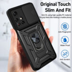 For Xiaomi Redmi Note 11 6.5 inch Sliding Camera Cover Design TPU+PC Phone Protective Case(Black)