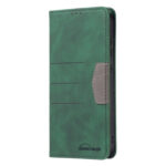 For Samsung Galaxy S20 FE Magnetic Splicing Leather Phone Case(Green)