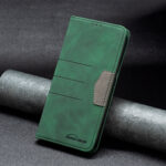 For Samsung Galaxy S20 FE Magnetic Splicing Leather Phone Case(Green)