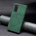 For Samsung Galaxy S20 FE Magnetic Splicing Leather Phone Case(Green)