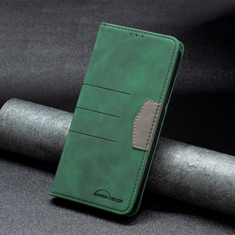 For Samsung Galaxy S22 Ultra 5G Magnetic Splicing Leather Phone Case(Green)