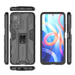 For Xiaomi Redmi Note 11 5G Supersonic PC + TPU Shock-proof Phone Case with Holder(Black)