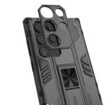 For Samsung Galaxy S22 Ultra 5G Supersonic PC + TPU Shock-proof Phone Case with Holder(Black)