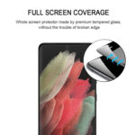 For Samsung Galaxy S22 Ultra 5G Edge Glue 3D Curved Edge Full Screen Tempered Glass Film(Black)