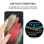 For Samsung Galaxy S22 Ultra 5G Edge Glue 3D Curved Edge Full Screen Tempered Glass Film(Black)