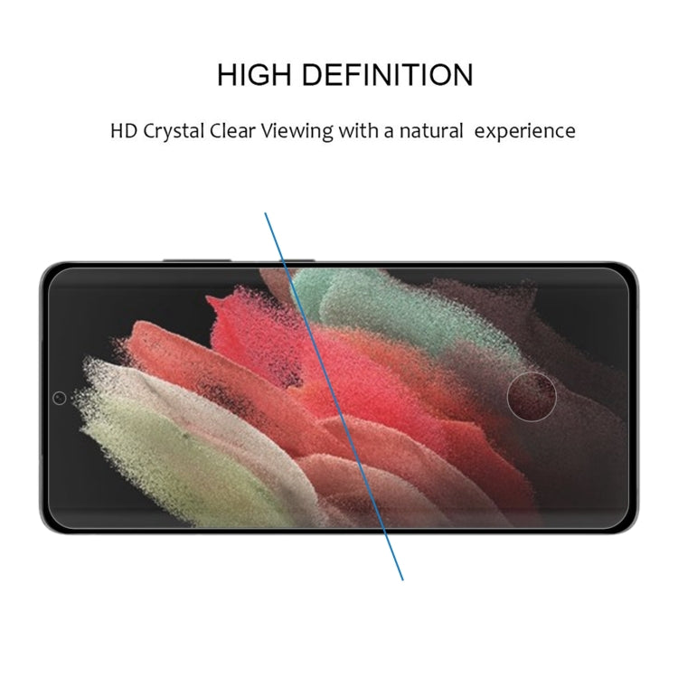 For Samsung Galaxy S22 Ultra 5G Full Glue 3D Curved Edge Screen Tempered Glass Film(Black)