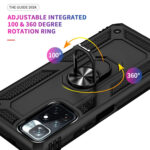 For Xiaomi Redmi Note 11 5G Shockproof TPU + PC Phone Case with 360 Degree Rotating Holder(Black)