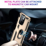 For Xiaomi Redmi Note 11 5G Shockproof TPU + PC Phone Case with 360 Degree Rotating Holder(Gold)