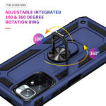 For Xiaomi Redmi Note 11 5G Shockproof TPU + PC Phone Case with 360 Degree Rotating Holder(Blue)