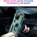 For Xiaomi Redmi Note 11 5G Shockproof TPU + PC Phone Case with 360 Degree Rotating Holder(Dark Green)