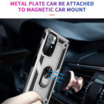 For Xiaomi Redmi Note 11 5G Shockproof TPU + PC Phone Case with 360 Degree Rotating Holder(Silver)