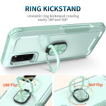 For Samsung Galaxy S20 3 in 1 PC + TPU Phone Case with Ring Holder(Mint Green)