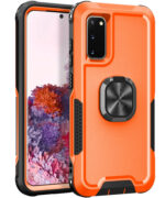 For Samsung Galaxy S20 3 in 1 PC + TPU Phone Case with Ring Holder(Orange)