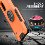 For Samsung Galaxy S20 3 in 1 PC + TPU Phone Case with Ring Holder(Orange)