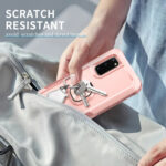 For Samsung Galaxy S20 3 in 1 PC + TPU Phone Case with Ring Holder(Pink)