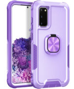 For Samsung Galaxy S20 3 in 1 PC + TPU Phone Case with Ring Holder(Purple)