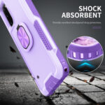 For Samsung Galaxy S20 3 in 1 PC + TPU Phone Case with Ring Holder(Purple)