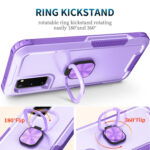 For Samsung Galaxy S20 3 in 1 PC + TPU Phone Case with Ring Holder(Purple)