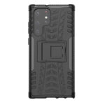 For Samsung Galaxy S22 Ultra 5G Tire Texture TPU + PC Phone Case with Holder(Black)