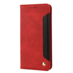 For Xiaomi Redmi Note 11 Skin Feel Splicing Leather Phone Case(Red)