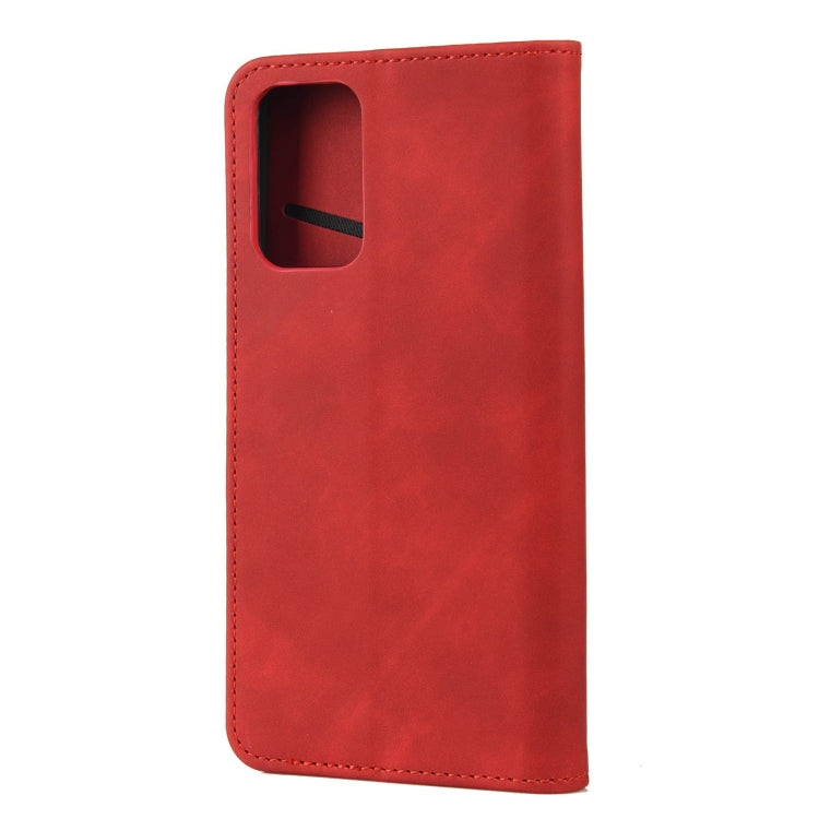 For Xiaomi Redmi Note 11 Skin Feel Splicing Leather Phone Case(Red)