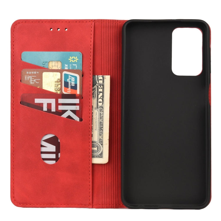 For Xiaomi Redmi Note 11 Skin Feel Splicing Leather Phone Case(Red)