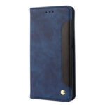 For Xiaomi Redmi Note 11 Skin Feel Splicing Leather Phone Case(Blue)