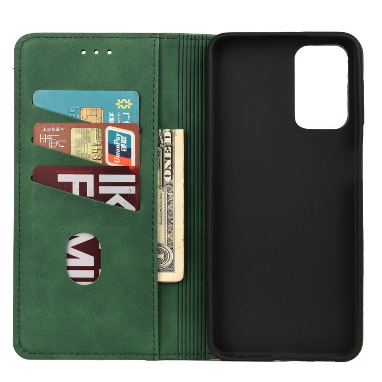 For Xiaomi Redmi Note 11 Skin Feel Splicing Leather Phone Case(Green)