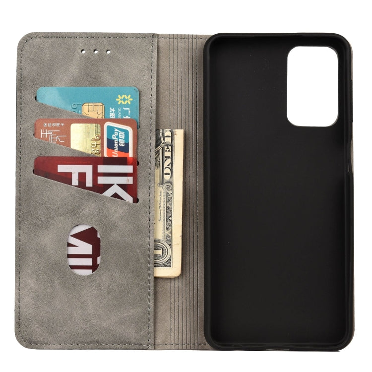 For Xiaomi Redmi Note 11 Skin Feel Splicing Leather Phone Case(Grey)